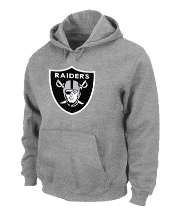 Oakland Raiders Logo Pullover Hoodie Grey