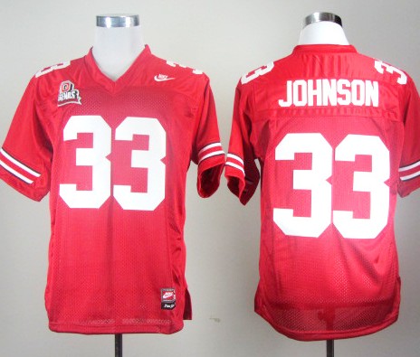 Ohio State 33 Johnson Red Jerseys