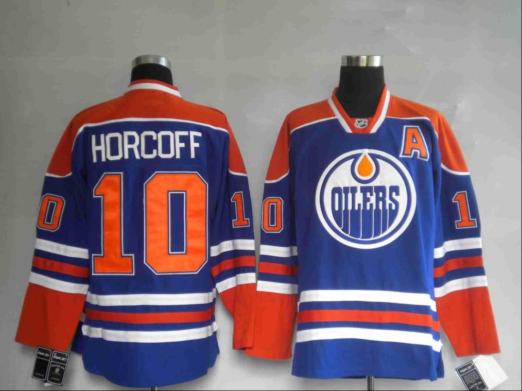 Oilers 10 Horcoff Blue Jerseys - Click Image to Close