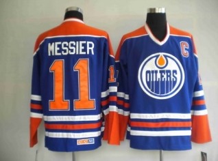 Oilers 11 Messiek Blue Jerseys - Click Image to Close