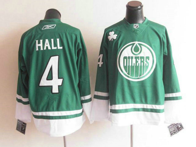 Oilers 4 Hall Green Jerseys
