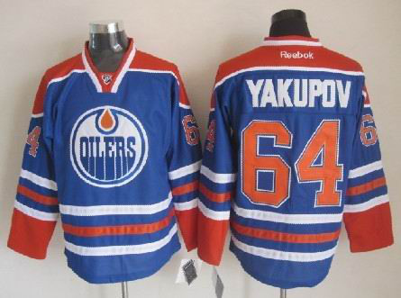 Oilers 64 Yakupov Blue Jerseys