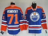 Oilers 71 Visnovsky Blue Jerseys