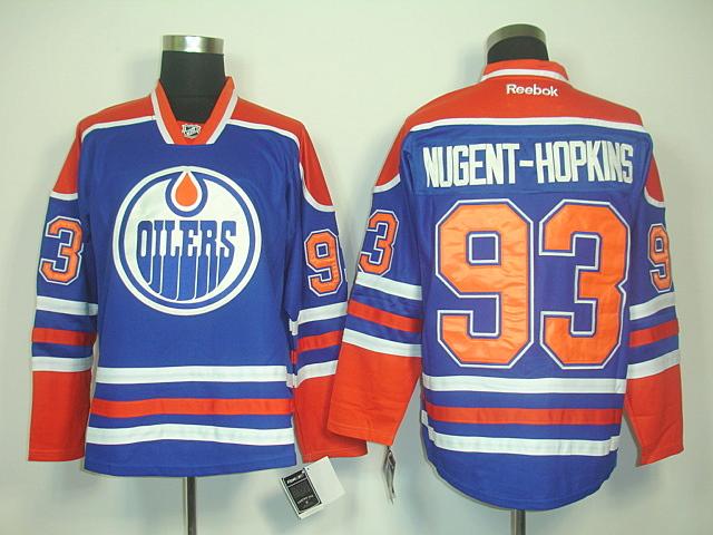 Oilers 93 Mugent-Hopkins blue Jerseys
