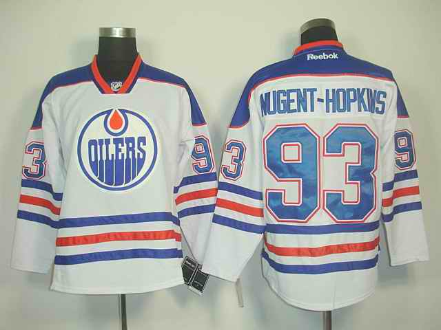 Oilers 93 NUGENT-HOPKINS white jerseys