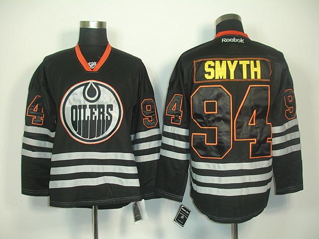 Oilers 94 Smyth black ice Jerseys