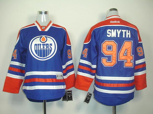 Oilers 94 Smyth blue Jerseys