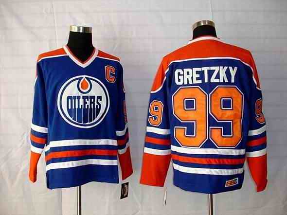 Oilers 99 Gretzky Blue Youth Jersey