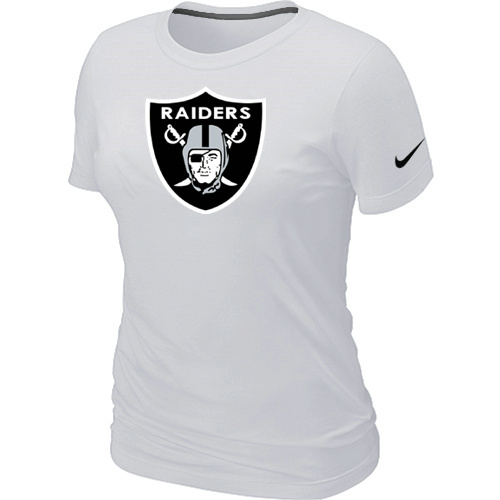 Okaland Raiders White Women's Logo T-Shirt