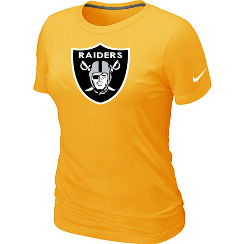 Okaland Raiders Yellow Women's Logo T-Shirt