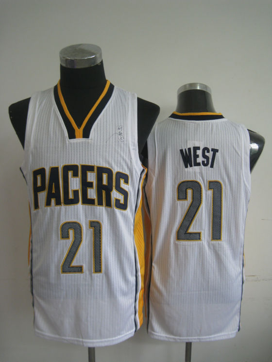 Pacers 21 West White Jerseys