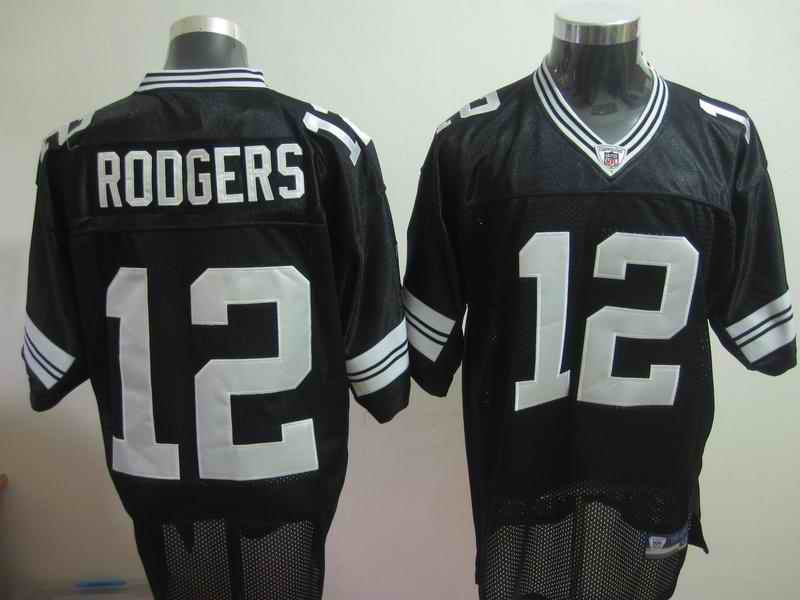 Packers 12 Rodgers black Jerseys