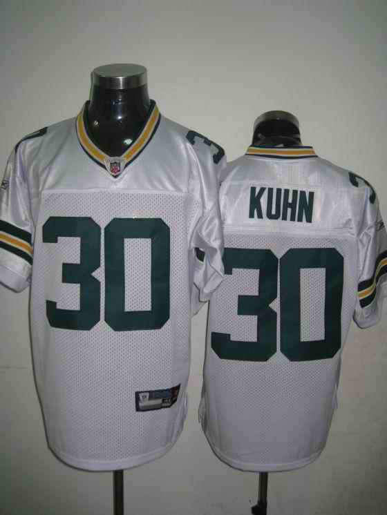 Packers 30 Kuhn white Jerseys