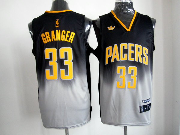 Pacers 33 Granger Black&White Jersey