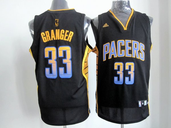Pacers 33 Granger Black Jerseys