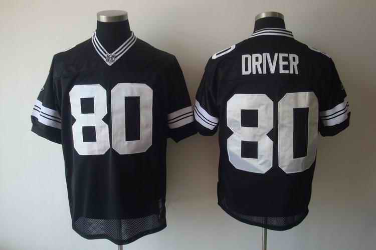 Packers 80 Driver 2011 black Jerseys