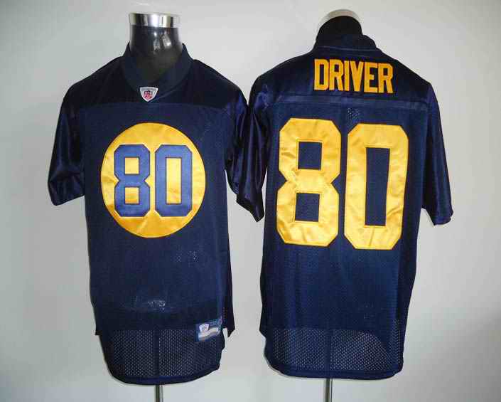 Packers 80 Driver navy Jerseys