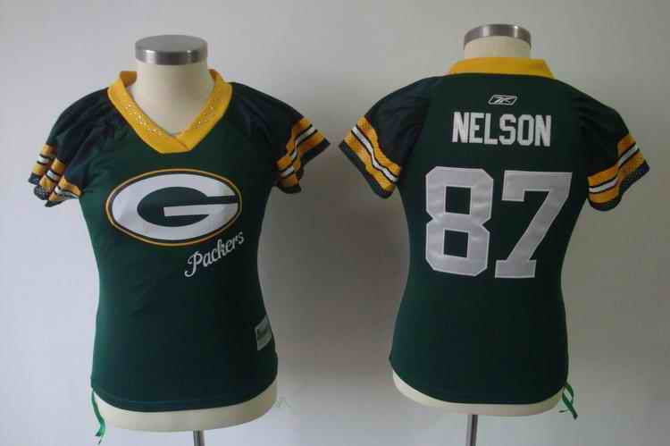 Packers 87 Nelson green field flirt women Jerseys
