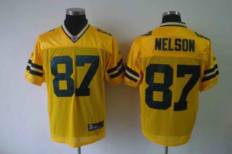 Packers 87 Nelson yellow Jerseys