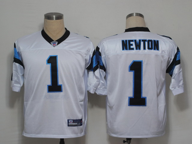 Panthers 1 Newton White Jerseys