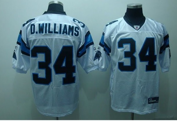 Panthers 34 D.Williams White Jerseys