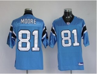 Panthers 81 Moore Smith Blue Jerseys