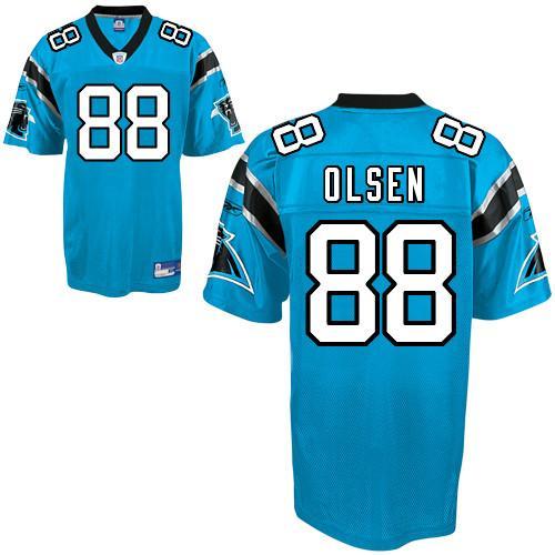 Panthers 88 Olsen Blue Jerseys
