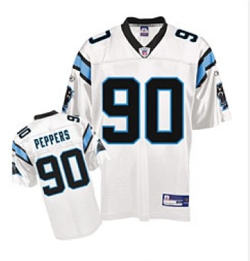 Panthers 90 Julius Peppers White Jerseys