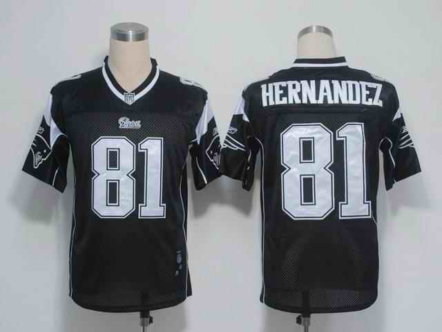 Patriots 81 Hernandez black Jerseys
