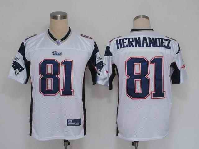 Patriots 81 Hernandez white Jersey