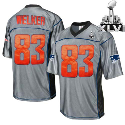 Patriots 83 Welker Grey 2012 Super bowl Jerseys