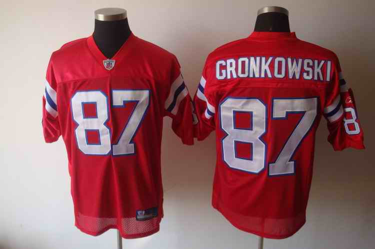 Patriots 87 Gronkowski Red Jerseys