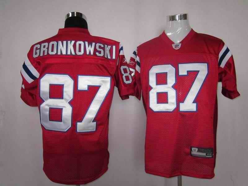 Patriots 87 Gronkowski red Jerseys