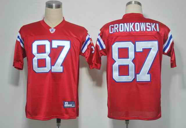 Patriots 87 Rob Gronkowski Red jerseys