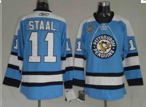 Penguins 11 Jordan Staal Blue STANLEY CUP Jerseys - Click Image to Close