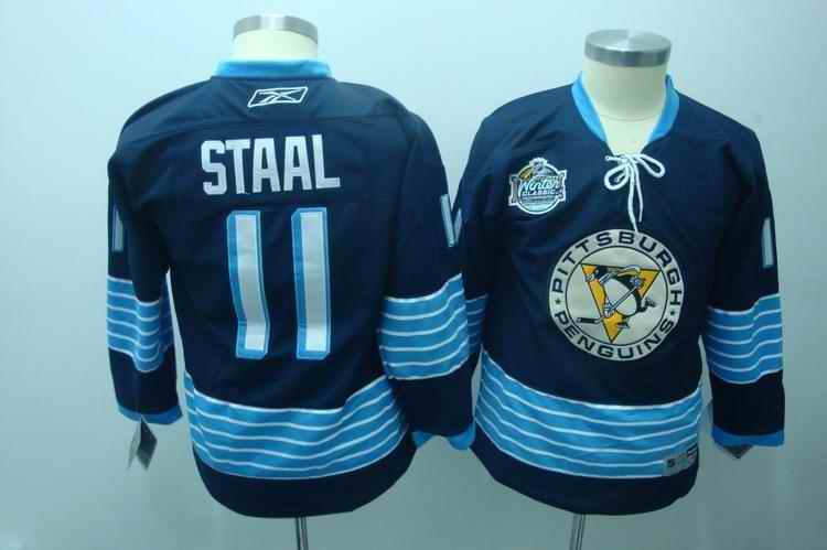 Penguins 11 Staal Blue 2011 Winter Classic Youth Jersey