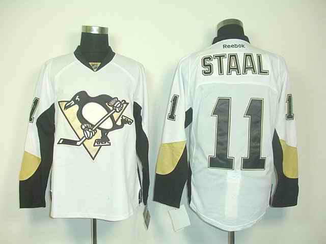 Penguins 11 Staal white jerseys