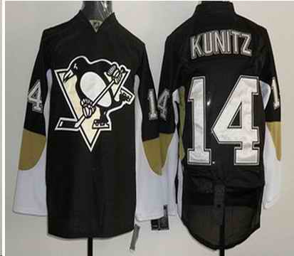 Penguins 14 Kunitz black jerseys