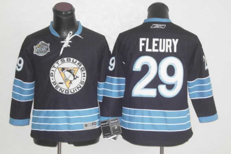 Penguins 29 Fleury Dark Blue Winter Classic Youth Jersey