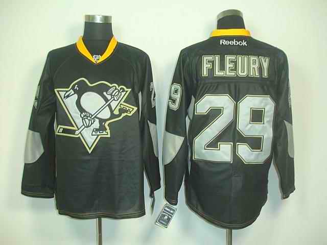 Penguins 29 Fleury black Jerseys