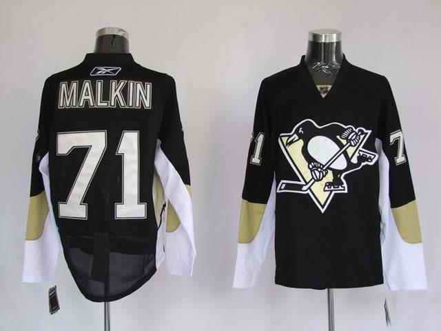 Penguins 71 E Malkin black Jerseys