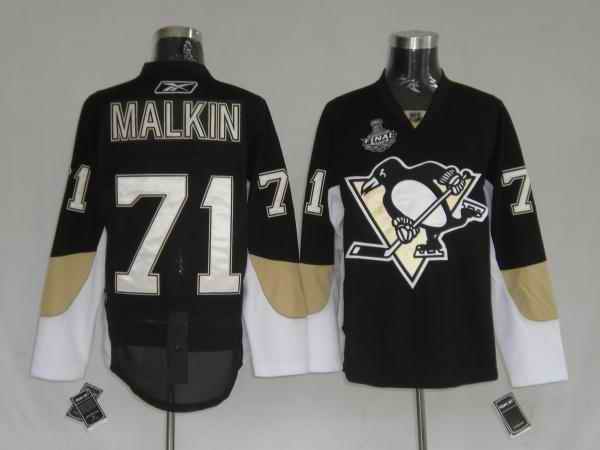 Penguins 71 Evgeni Malkin black STANLEY CUP Jerseys