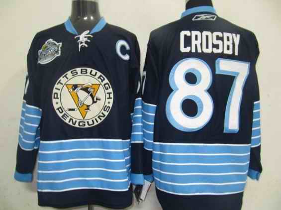 Penguins 87 Crosby Blue 2011 winter classic Jerseys