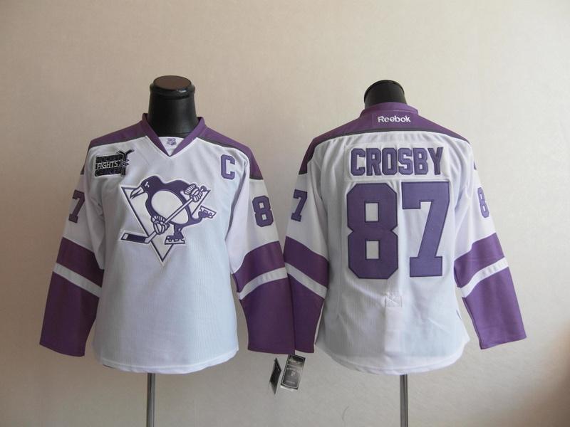 Penguins 87 Crosby White Women Jersey