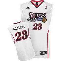 Philadelphia 76ers 23 WILLIAMS White Jerseys