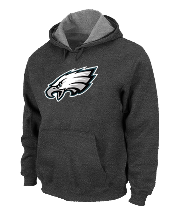 Philadelphia Eagles Logo Pullover Hoodie D.Grey - Click Image to Close