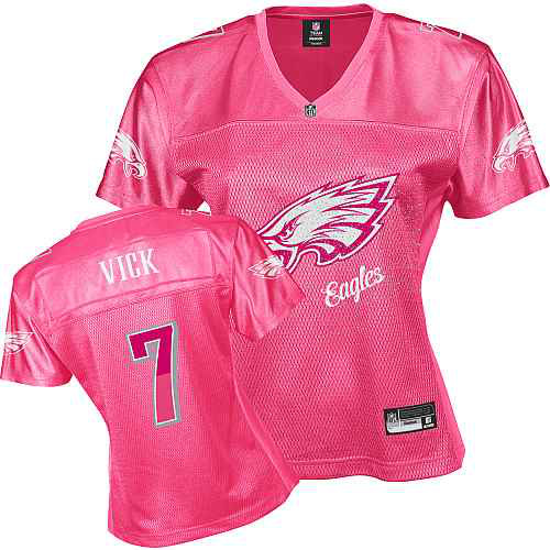 Philadelphia Eagles 7 VICK pink Womens Jerseys