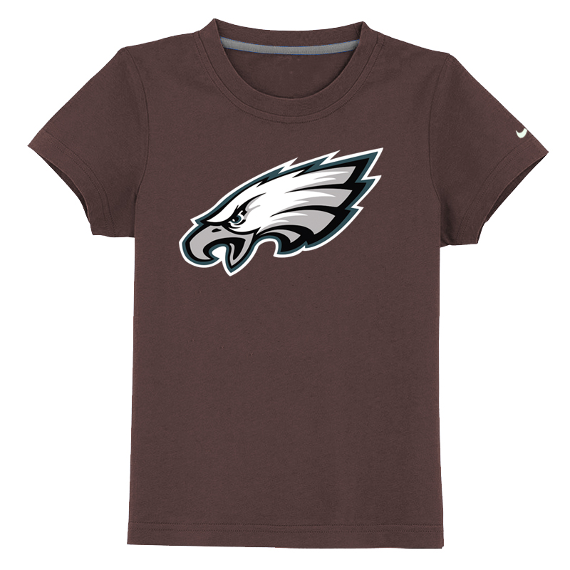 Philadelphia Eagles Authentic Logo Youth T-Shirt Brown