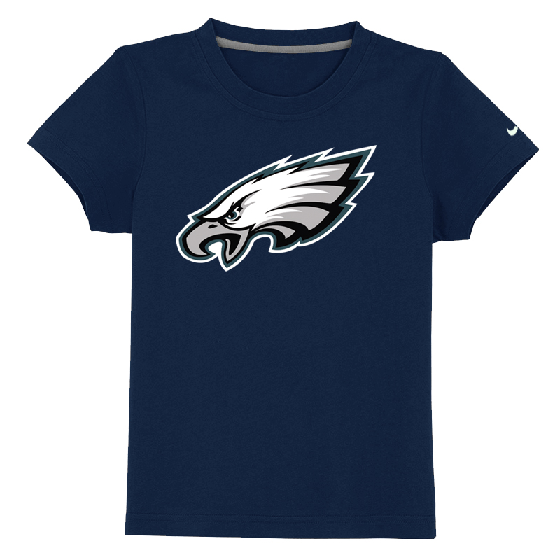 Philadelphia Eagles Authentic Logo Youth T-Shirt D.Blue - Click Image to Close