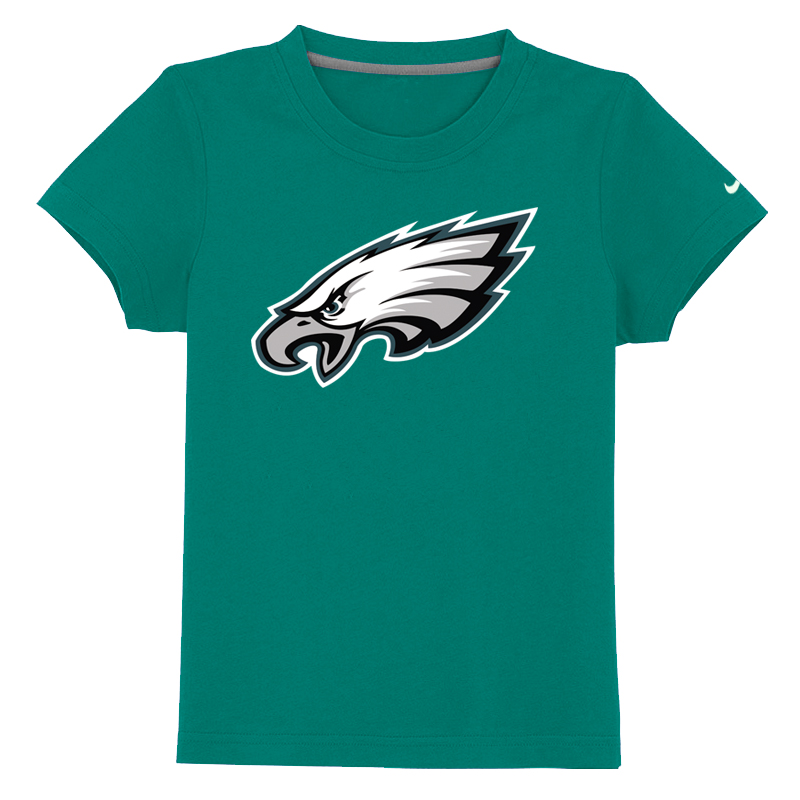 Philadelphia Eagles Authentic Logo Youth T-Shirt light Green - Click Image to Close